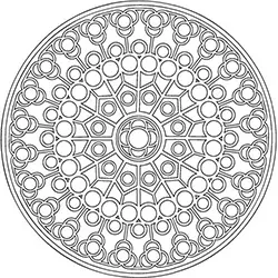 Desenho de Mandala Círculo para colorir  Desenhos para colorir e imprimir  gratis